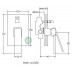 Bath Mixer with Diverter - Square - L005D - Chrome